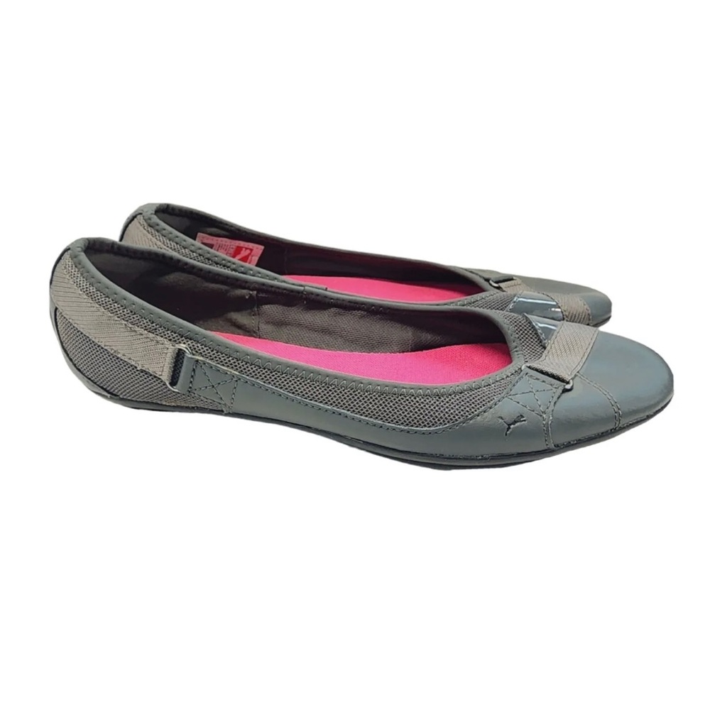 PUMA Womens Size 10 Ballet Flat Slip On Shoes Gray Eco Ortholite